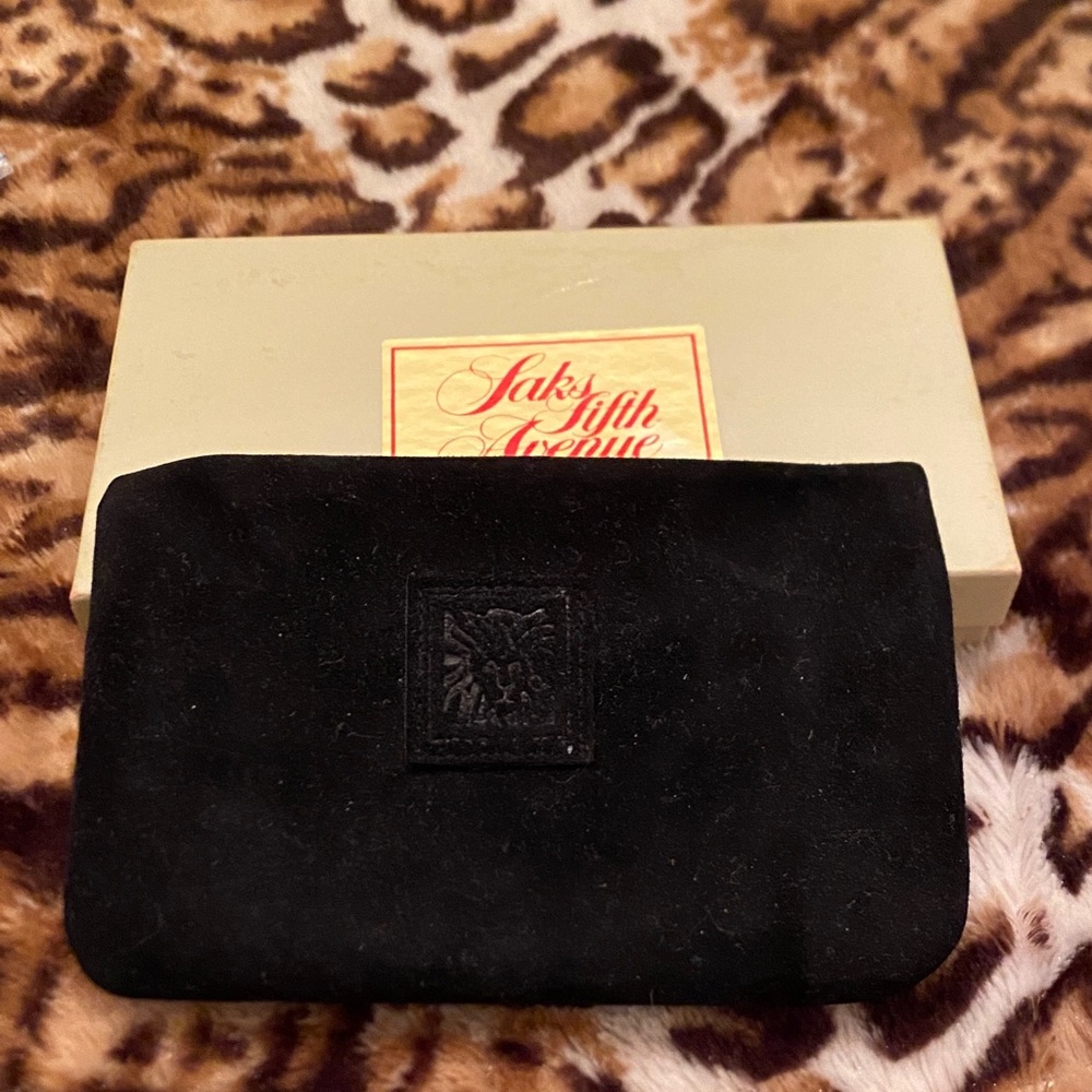 Vintage Anne Klein Black Suede Pouch